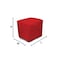 Eevelle MERIDIAN Series, Square Ottoman Cover - Red, 26L x 26W x 17H MDTSQOL-RED - alternate 1